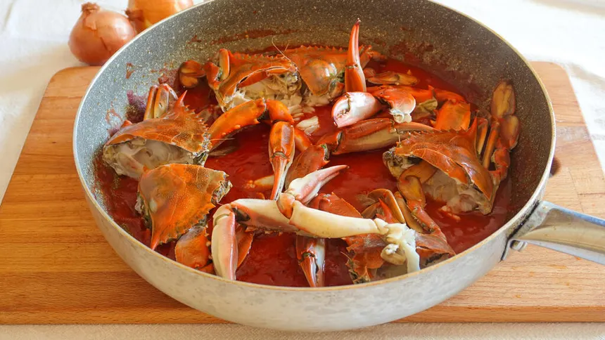 Granchi blu in padella